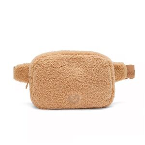 PINK Victoria's Secret Tan Sherpa Travel Fanny Pack Bag